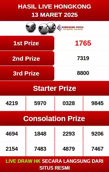 Live Draw Hk 13 Maret 2025